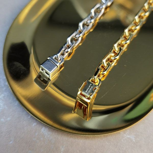 ティファニー 1837 メイカーズ ワイド チェーン ブレスレット 偽物（ミディアム）スターリングシルバー ゴールド