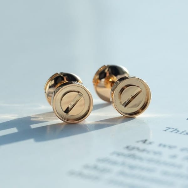 【使い勝手抜群】カルティエ n級品 Love ビスモチーフ イヤリング 18Kローズゴールド kam82877