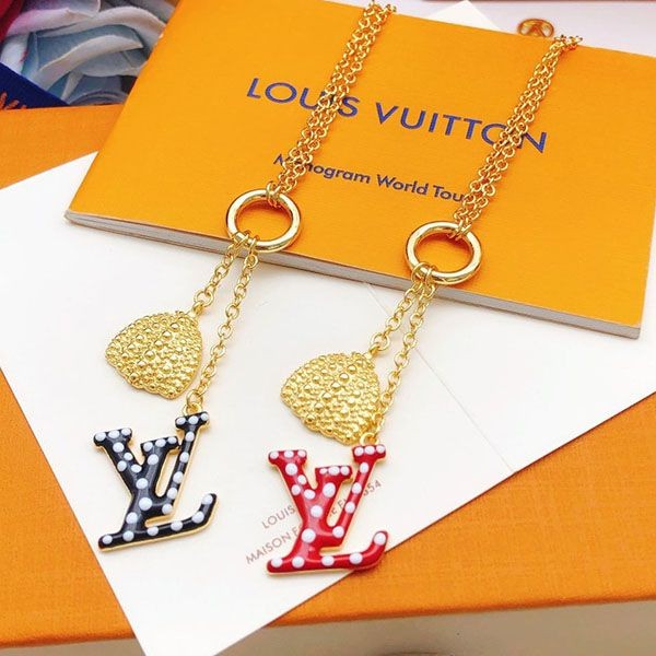 【大特価】ルイヴィトン×草間彌生 ネックレス GP ゴールド vuh97046