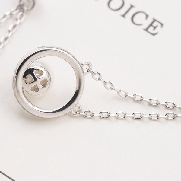 ミキモト ピアス コピー サークルモチーフ ダイアモンド シルバー mia94260
