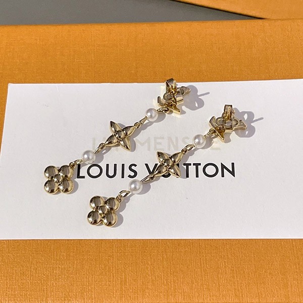 ◆躍動感と煌めき【ルイヴィトン 激安】ピアス・ロング パンダント LV グラム vuf21149