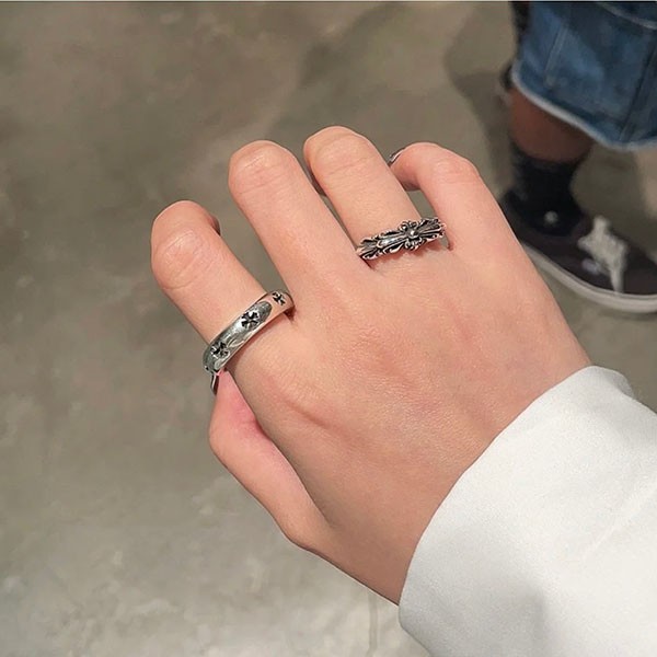 クロムハーツ コピー ダブルフローラルクロス リング Kul20584