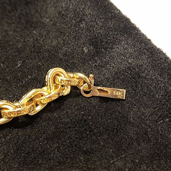 クロムハーツ 22Kゴールド コピー ペーパーチェーン/18インチ Kuu06990