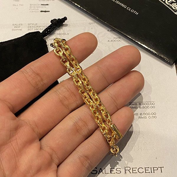 クロムハーツ 22Kゴールド コピー ペーパーチェーン/18インチ Kuu06990