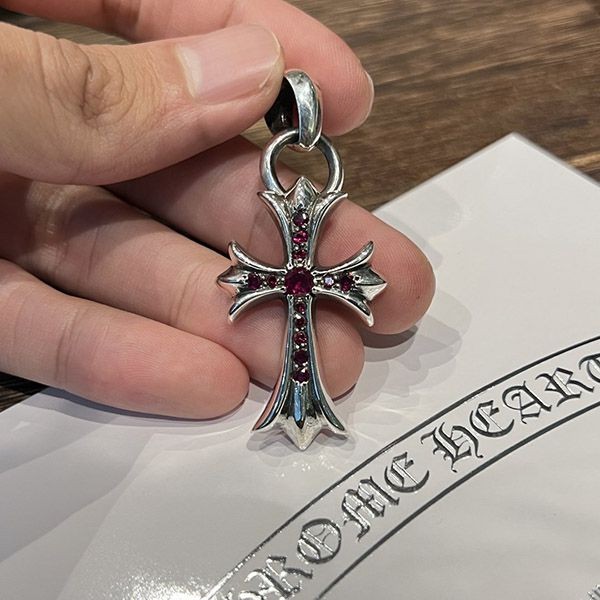 クロムハーツ ベイビー ファット クロス ブラック ルビー RUBY Kug62866