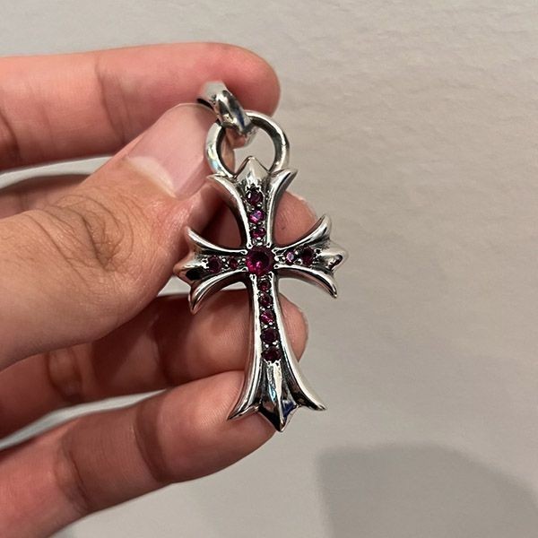クロムハーツ ベイビー ファット クロス ブラック ルビー RUBY Kug62866