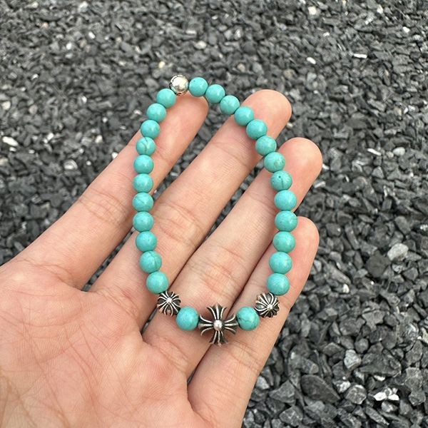 十クロムハーツ十【CHクロス×グリーントルマリン N級品】◆ﾌﾞﾚｽﾚｯﾄ Kue48195