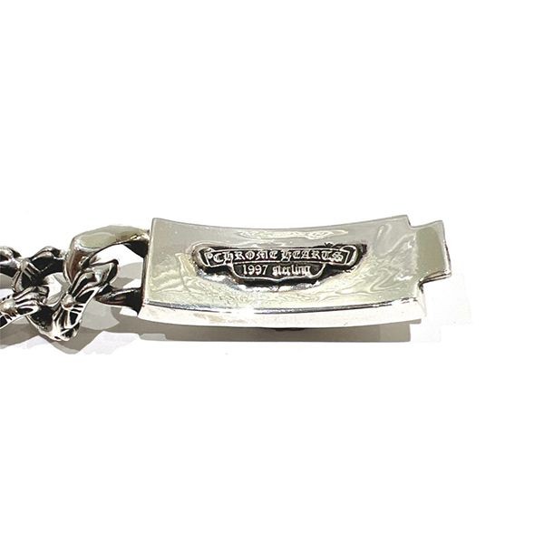 クロムハーツ ダブルID フローラル 偽物ダガー オールドシルバー ブレスレット Kuw14555