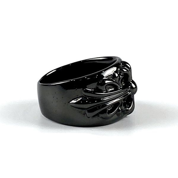 クロムハーツ フローラルクロスリング ブラックロジウム Kun55542