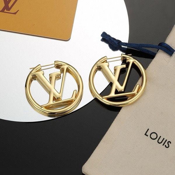 ルイヴィトン ピアス 偽物 フープ ルイーズ LV メタル M64288 M80136