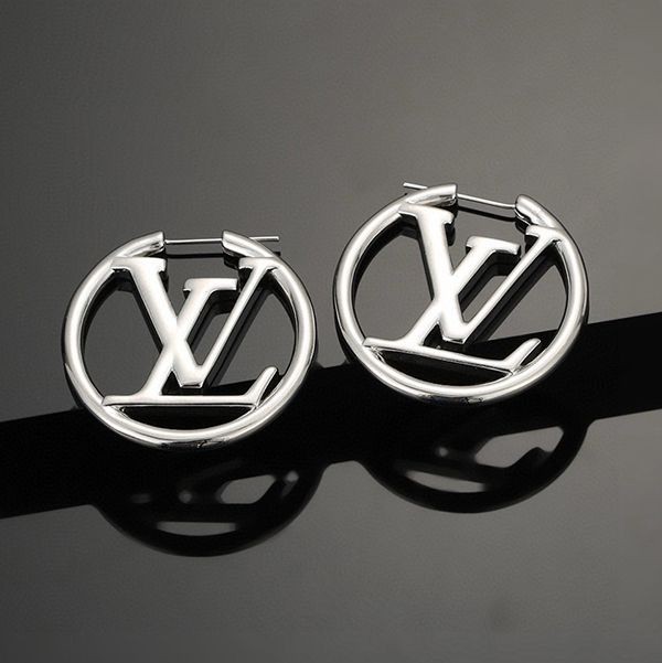 ルイヴィトン ピアス 偽物 フープ ルイーズ LV メタル M64288 M80136