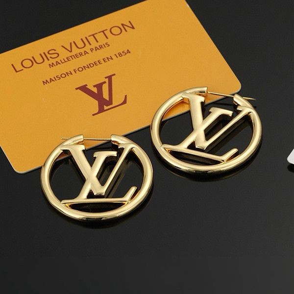 ルイヴィトン ピアス 偽物 フープ ルイーズ LV メタル M64288 M80136