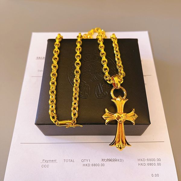 クロムハーツ 22 K コピー ゴールド タイニー CH クロス チャーム Kuh68696