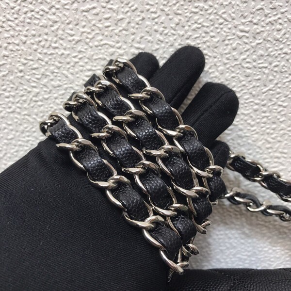 《大人気》シャネル ミニキャビアスキン ショルダーバッグブラック sho83759