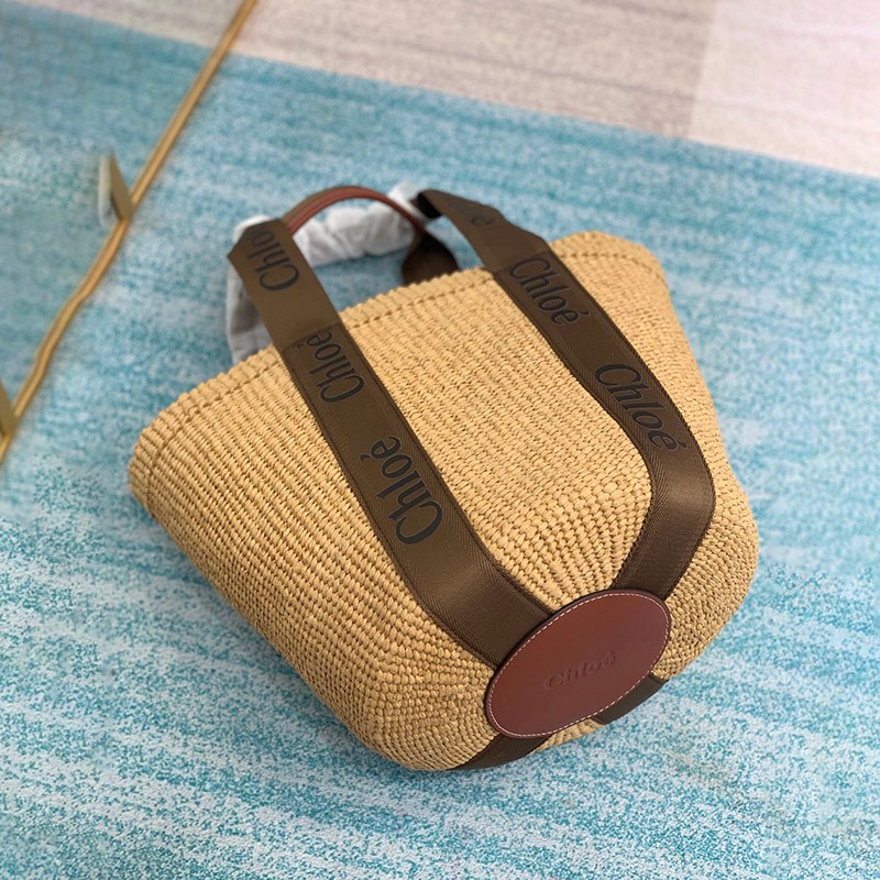 関税負担なし クロエ woody 偽物 かごバッグ ☆ラフィアトートバッグ☆送料込 かごバッグ ウッディ chc72820
