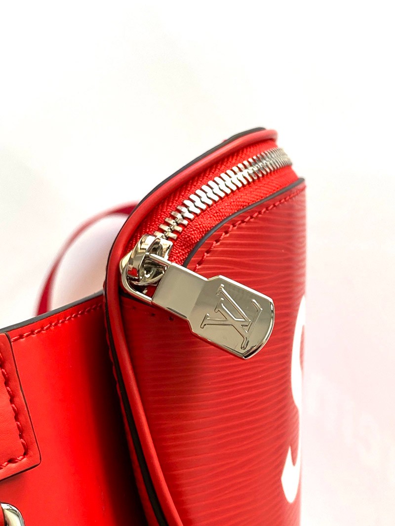 新作 シュプリーム × ルイヴィトン ショルダーバッグ コピー コラボ バムバッグ BUMBAG RED 赤 vur60762