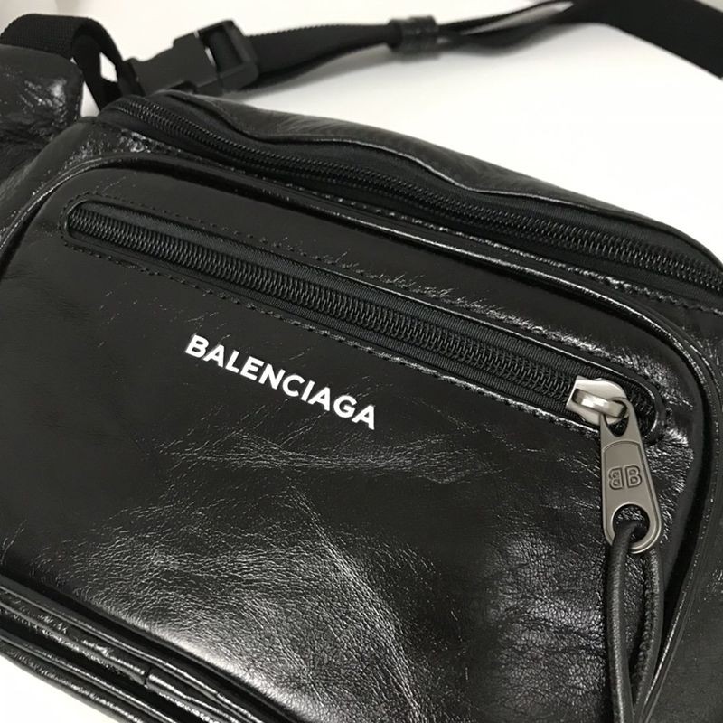 大人気！バレンシアガ エクスプローラー コピー★ロゴ ベルトバッグ 偽物 レザー bad09034
