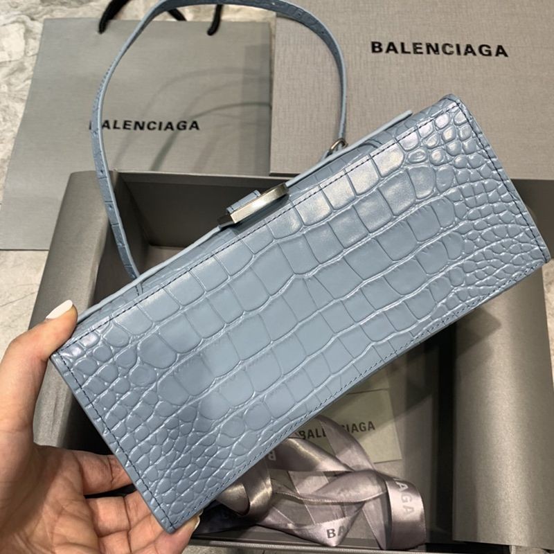 日本未入荷バレンシアガ クロコダイル型押し*HOURGLASS 偽物 ハンドルバッグ bax53445