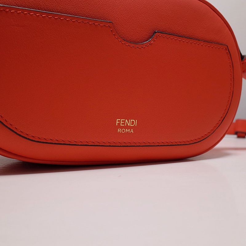 一目惚れ♪フェンディ キャム スモール 偽物 レッドレザー／スエード ミニバッグ 8BS058AHSBF0C3Q