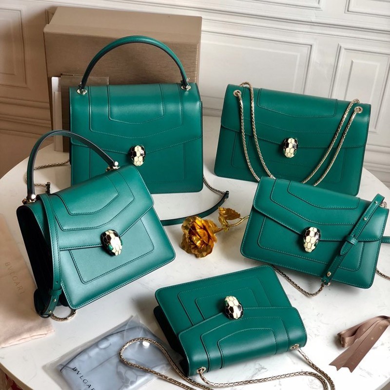 21-22AW【ブルガリ コピー】新色! SERPENTI FOREVER ナッパ ハンドバッグ Bul75855