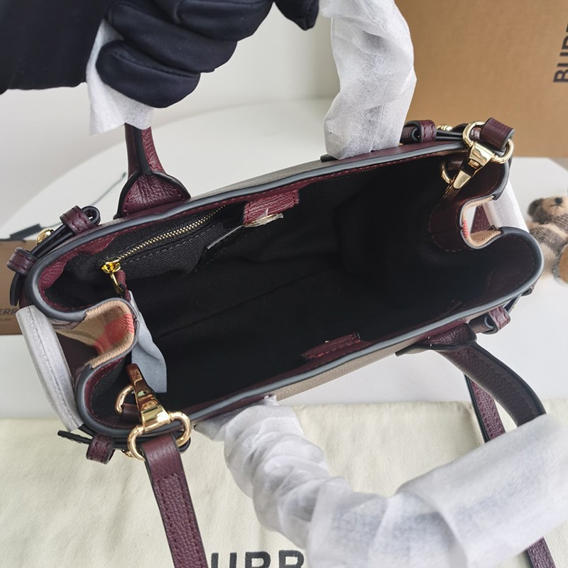 大人気！【バーバリー トートバッグ 偽物】スモールバナーバッグ ２ウェイ ハウスチェック Bau56221