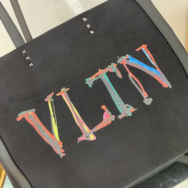 超希少！ヴァレンティノ トートバッグ コピー ショッピングバッグ NEON VLTN キャンバス ミディアム XY2B0A35DJKN78