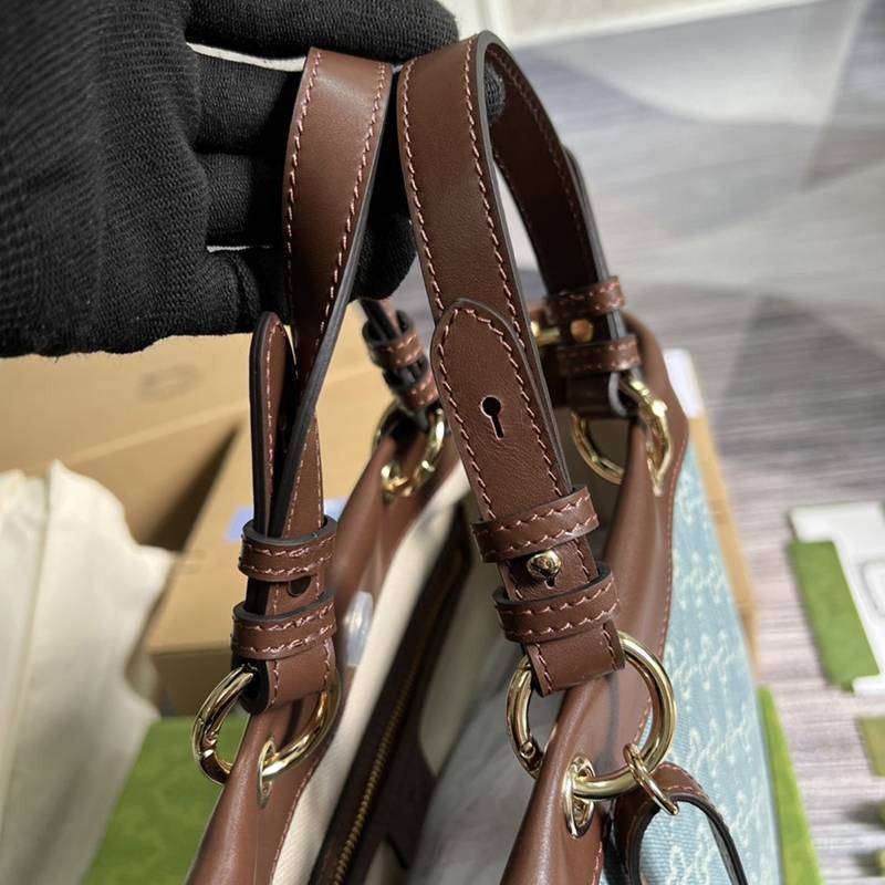 大人気!!新色グッチ GGブラウンデニム 偽物 ショルダーバッグ gue51218
