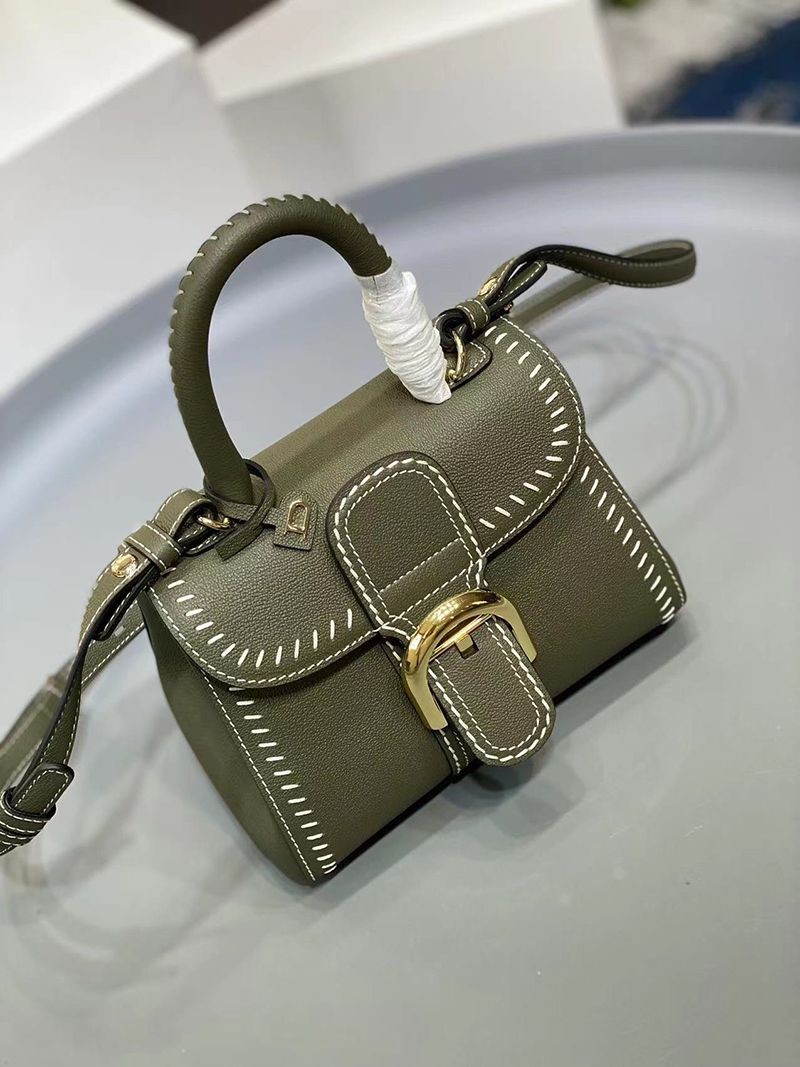 21-22AW デルボー カーフスキン ブリヨン ショルダー ハンドバッグ 偽物 2サイズ☆送料込 AA0406ADW0AKSP