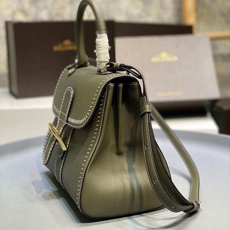 21-22AW デルボー カーフスキン ブリヨン ショルダー ハンドバッグ 偽物 2サイズ☆送料込 AA0406ADW0AKSP