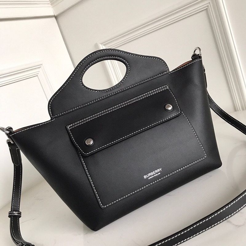 ★日本!!人気！バーバリー ミニ トップステッチレザー ポケットバッグ コピー 3WAY Baw68643