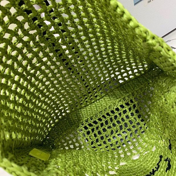 人気No1 プラダ かごバッグ★ラフィアトートバッグ 偽物 ロゴ刺繍ストロー pun18203