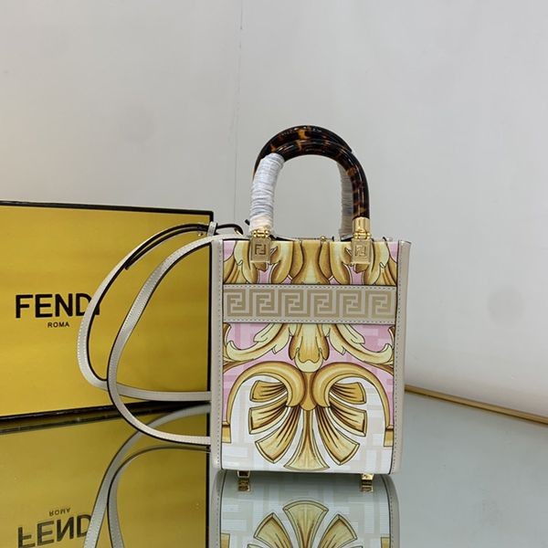 【フェンディ×ヴェルサーチェ 偽物】Fendace◆Sunshine Mini ショッパーバッグ FD8051