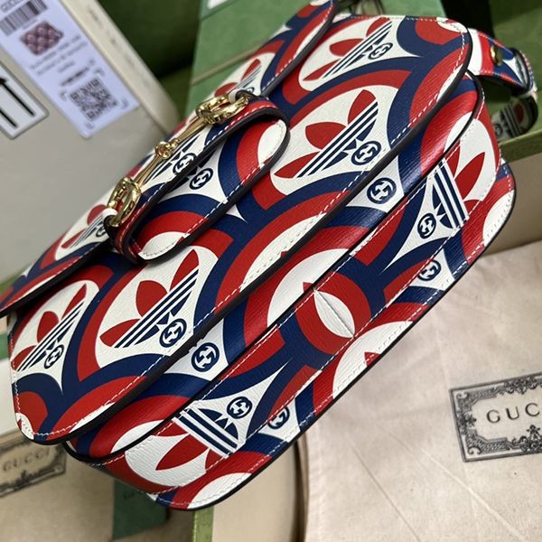 日本未入荷アディダス×グッチ 偽物 ホースビット1955 ショルダーバッグ 602204UVG0G4168