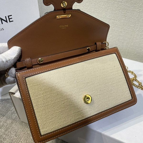 超希少！セリーヌ ティーン キュイル トリオンフバッグ コピー タン / ホワイト Cec01400