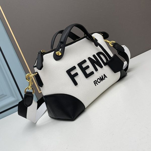 希少色フェンディ ショルダーバッグ 偽物 ミディアム BY THE WAY キャンバス 2WAY fel10190