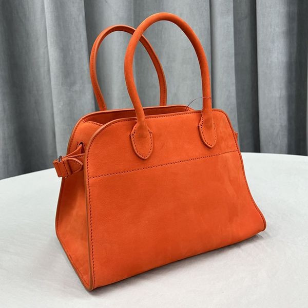 おすすめTHE ROW コピー Soft Margaux 10 スエード トップハンドルバッグ W1190L25RBSH