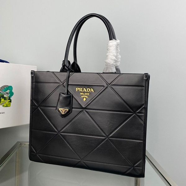 【大特価】プラダ トートバッグ 偽物 ラージ レザー ハンドバッグ 1BA377