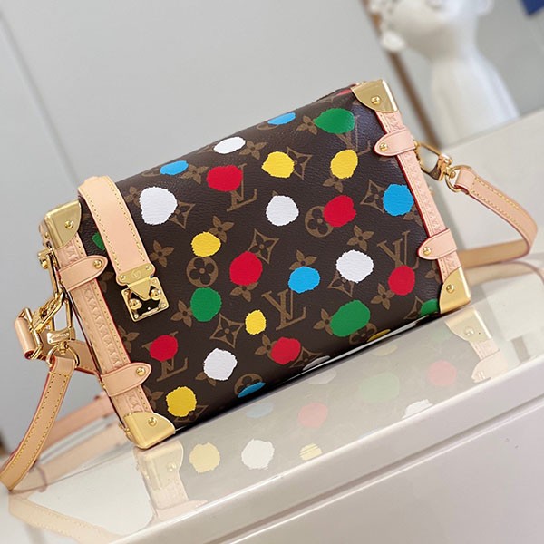 【草間彌生コラボ】LV サイドトランク ハンドバッグ 偽物 M46396