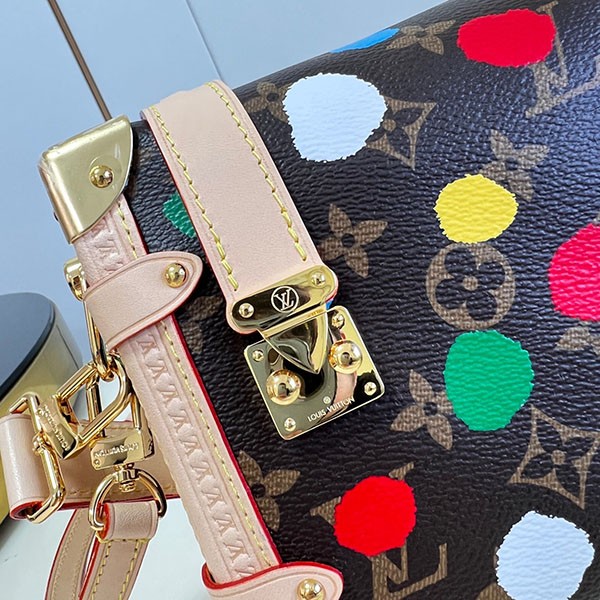 【草間彌生コラボ】LV サイドトランク ハンドバッグ 偽物 M46396