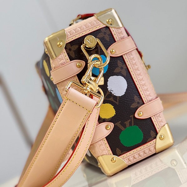 【草間彌生コラボ】LV サイドトランク ハンドバッグ 偽物 M46396