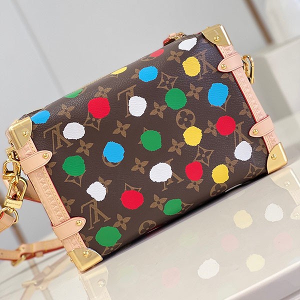 【草間彌生コラボ】LV サイドトランク ハンドバッグ 偽物 M46396