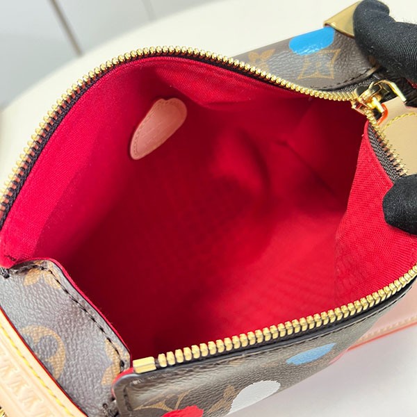【草間彌生コラボ】LV サイドトランク ハンドバッグ 偽物 M46396