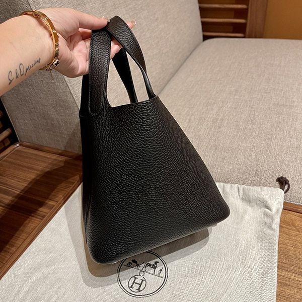 エルメス ハンドバッグ ピコタンロック 偽物 MM シルバー金具 erj92546