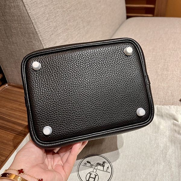 エルメス ハンドバッグ ピコタンロック 偽物 MM シルバー金具 erj92546