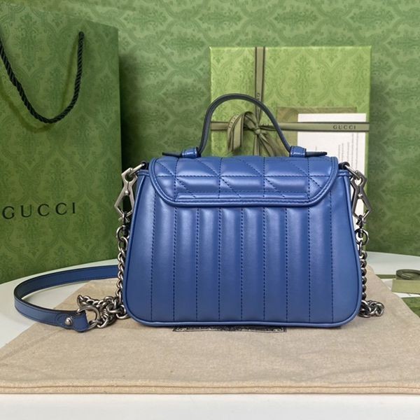 秋冬大セールグッチ ミニ トップハンドルバッグ 偽物 GGマーモント guv38221