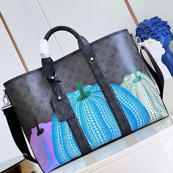 ルイヴィトン LV×YK 草間彌生 偽物 ウィークエンド トートバッグ M46434