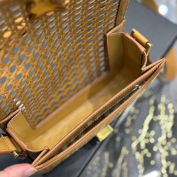 サンローラン ソルフェリーノ box 偽物 ウィッカー ショルダーバッグ Sac07398