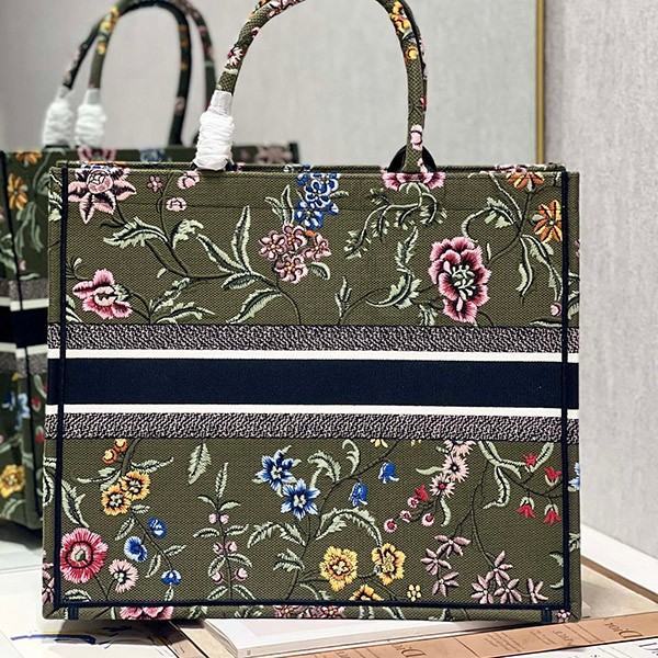 送料無料 ディオール 偽物 ブックトート Petites Fleurs ラージバッグ M911