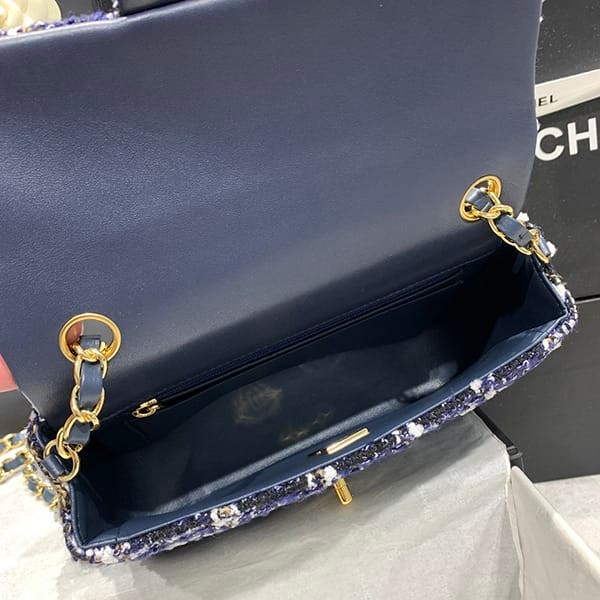 追跡付き 安いシャネル ミニフラップバッグ ツイード スーパーコピー shd72368