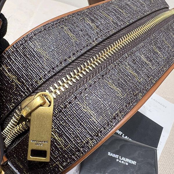 サンローラン モノグラム キャンバス＆レザー 偽物 カメラバッグ Sam74062